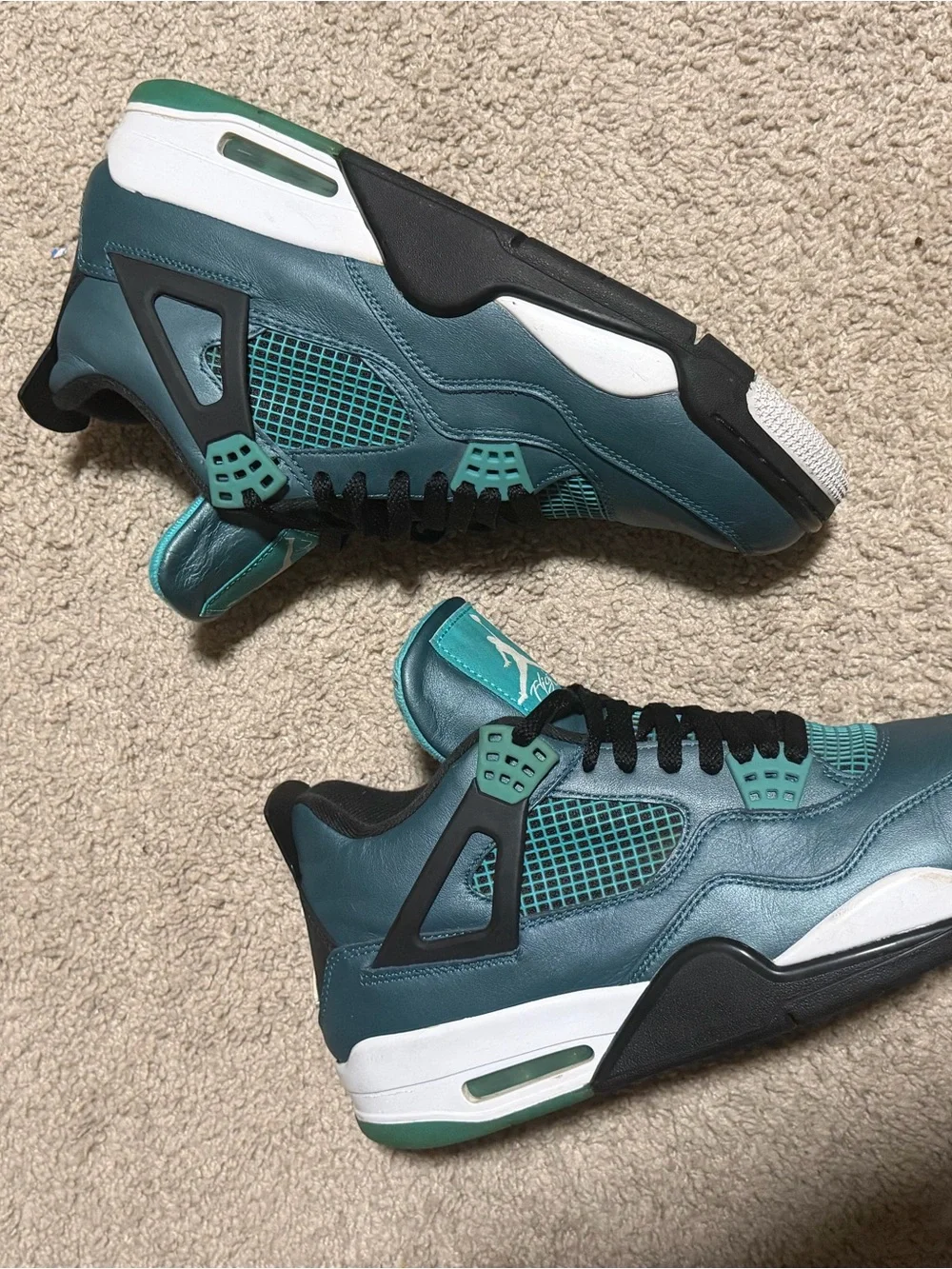 Jordan 4 Retro Teal and Mint Men's Sneakers
